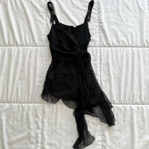 Max studio 100% silk asymmetrical top